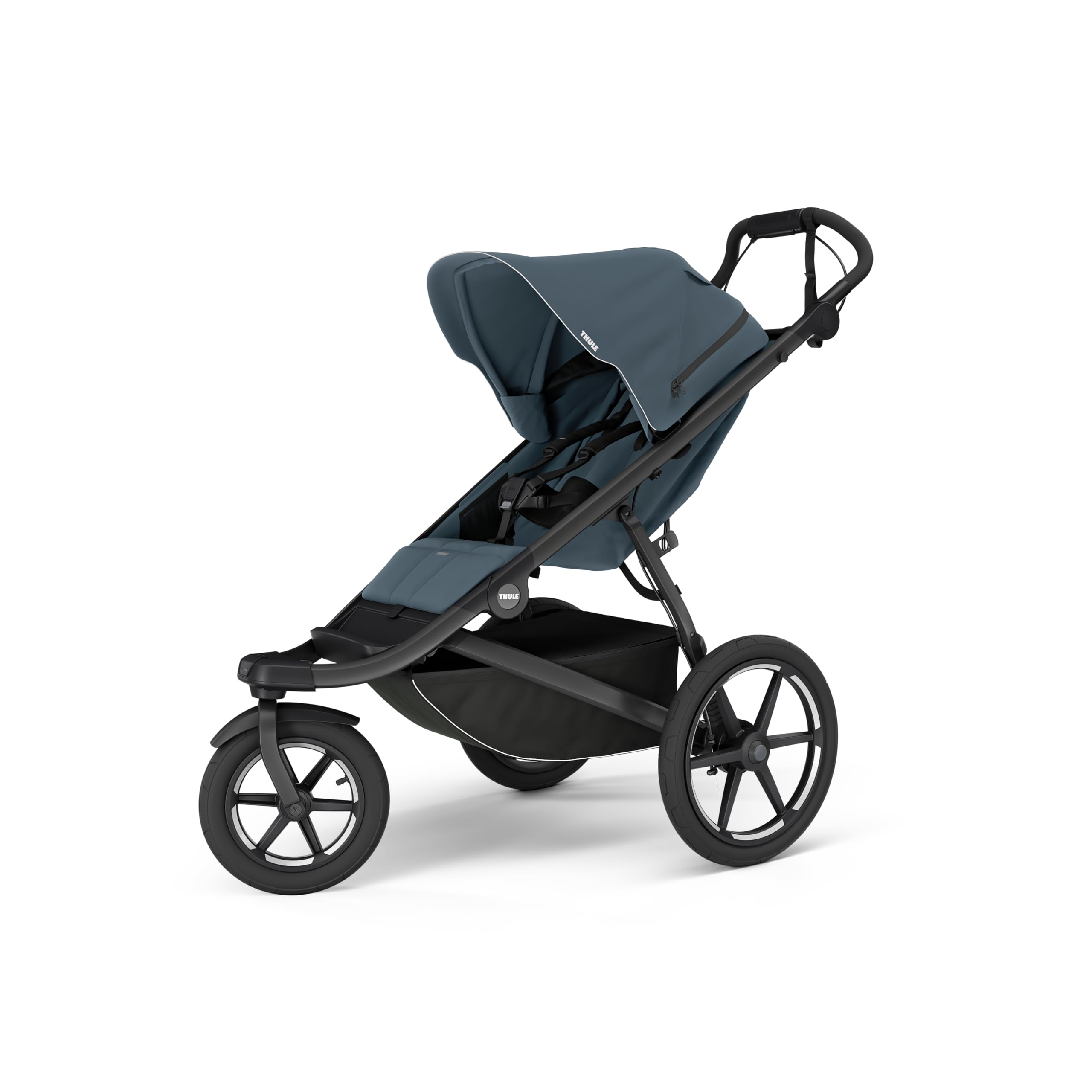Thule Urban Glide 3 single child all-terrain stroller with full suspension, air-filled tires, upright seat, recline, and built-in legrest